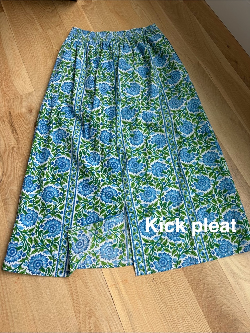 Pink City Prints Block Print Floral Maxi Skirt - Picture 6 of 8